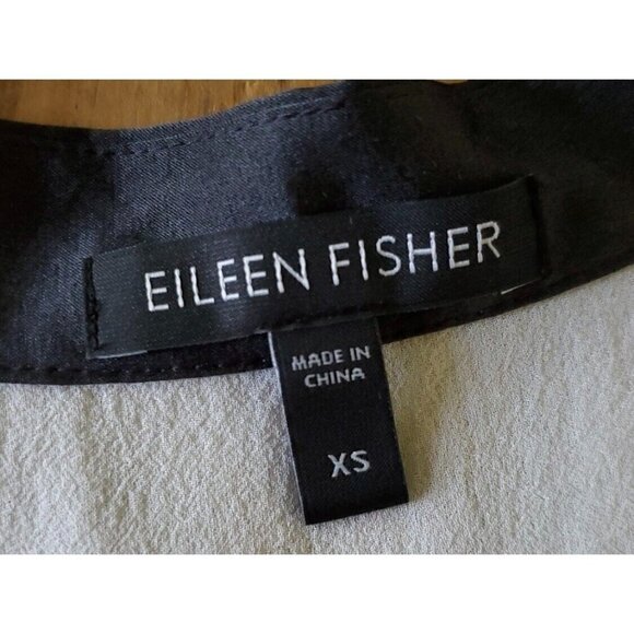 Eileen Fisher Sz XS 100% SILK Chiffon Ombre Asymmetrical Long Tunic Top Blouse - Picture 7 of 11